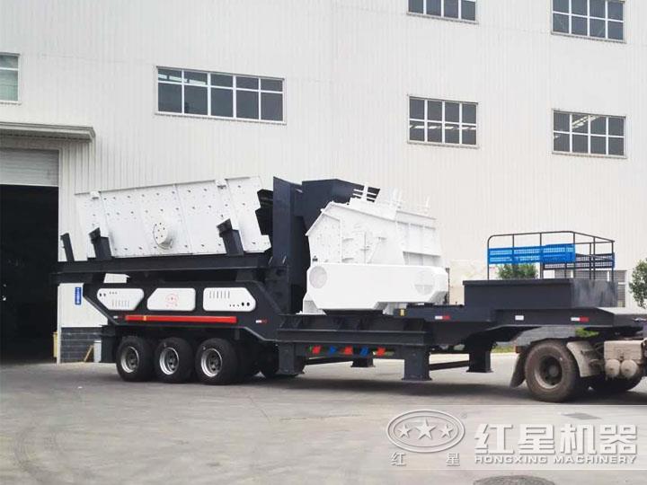 反擊式移動破碎站，生產能力50-280t/h