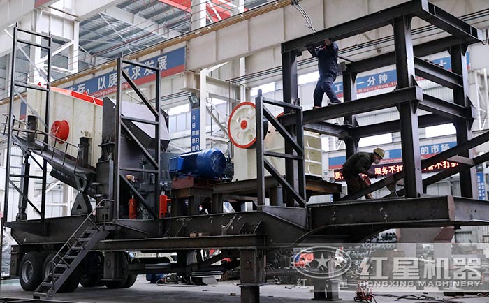 移動式建筑垃圾破碎站組合生產(chǎn)圖