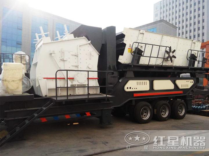 反擊式移動破碎站，產(chǎn)量70-380t/h之間