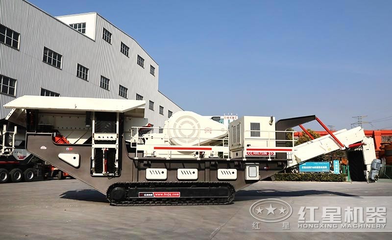 履帶裝置下的流動式作業(yè)的石子機