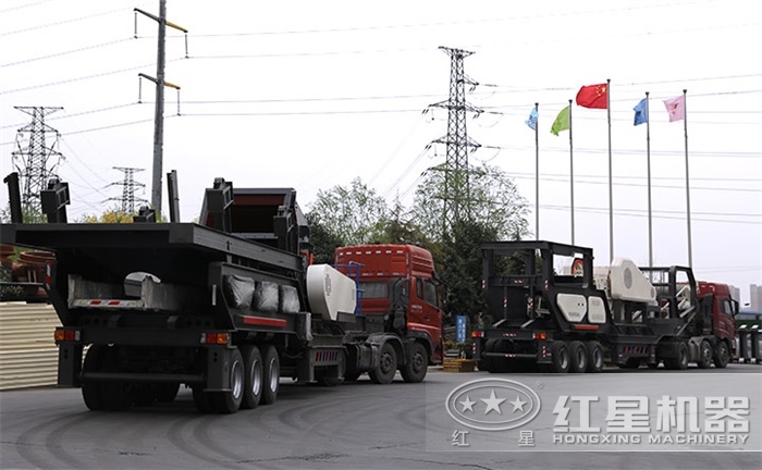 建筑垃圾移動(dòng)破碎站發(fā)貨