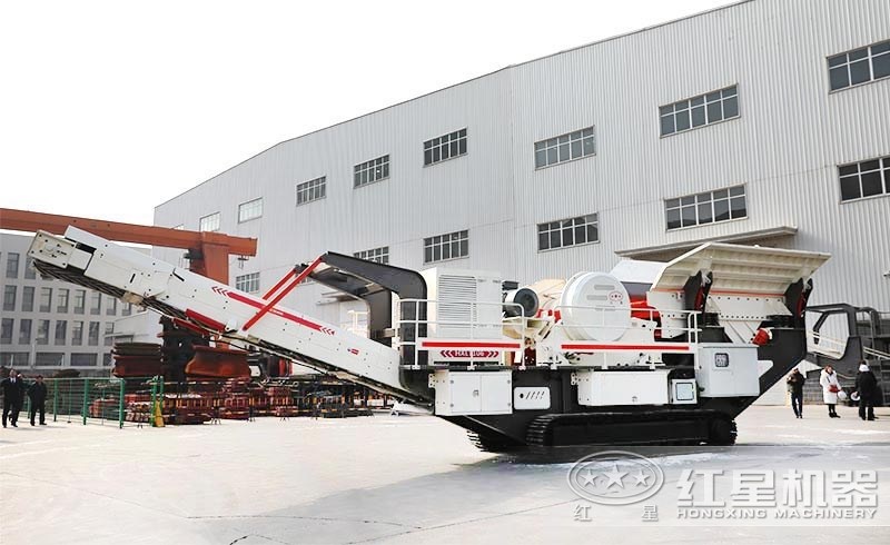 履帶式移動破碎石子機成品圖