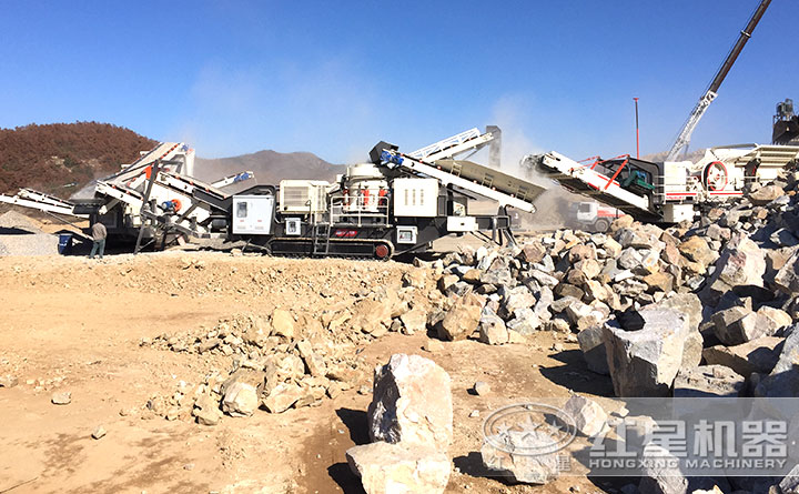 建筑垃圾破碎現(xiàn)場